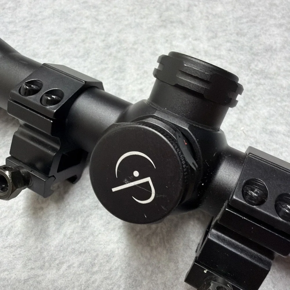 CenterPoint 4-16x40 Scope Adjustable Objective Rifle Scope With Rings